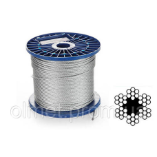 Трос оцинкований 4 мм DIN 3055 (6x7) бухта 200 м APRO