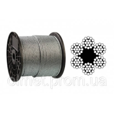 Трос оцинкований 5 мм DIN 3055 (6x19) бухта 100 м APRO