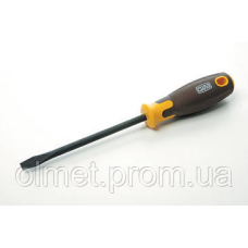 Викрутка композитна ручка CrV SL8x150 мм (плоска) (воронна) СИЛА