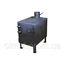 Пічка-буржуйка з варильною поверхнею на дровах 7 кВт, 496х346х667м СІЛА