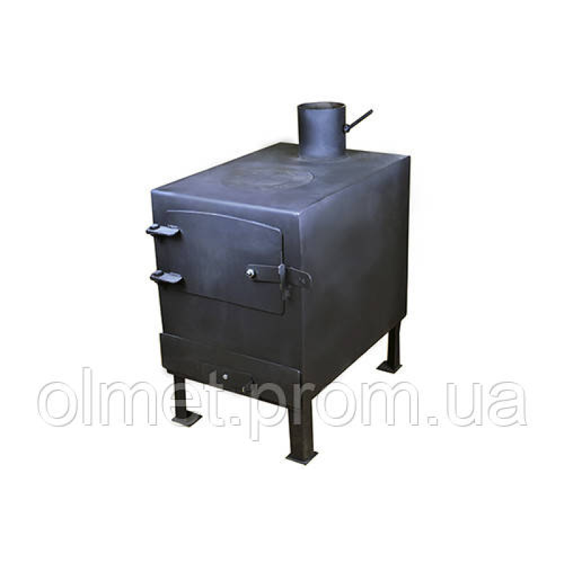 Пічка-буржуйка з варильною поверхнею на дровах 7 кВт, 496х346х667м СІЛА