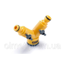 Розподільник 2-канальний з адаптерами 1/2, вхід 1/2+3/4 СИЛА