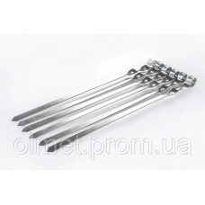 Шампур для люля-кебаб із неіржавкої сталі 560х20х3мм СІЛА