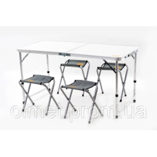 Пікниковий набір на 4 особи (стіл-валіза + 4 стільці) 120*60*70 см СІЛА