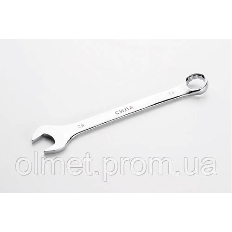 Ключ ріжково-накидний полірований CrV 26 мм СИЛА
