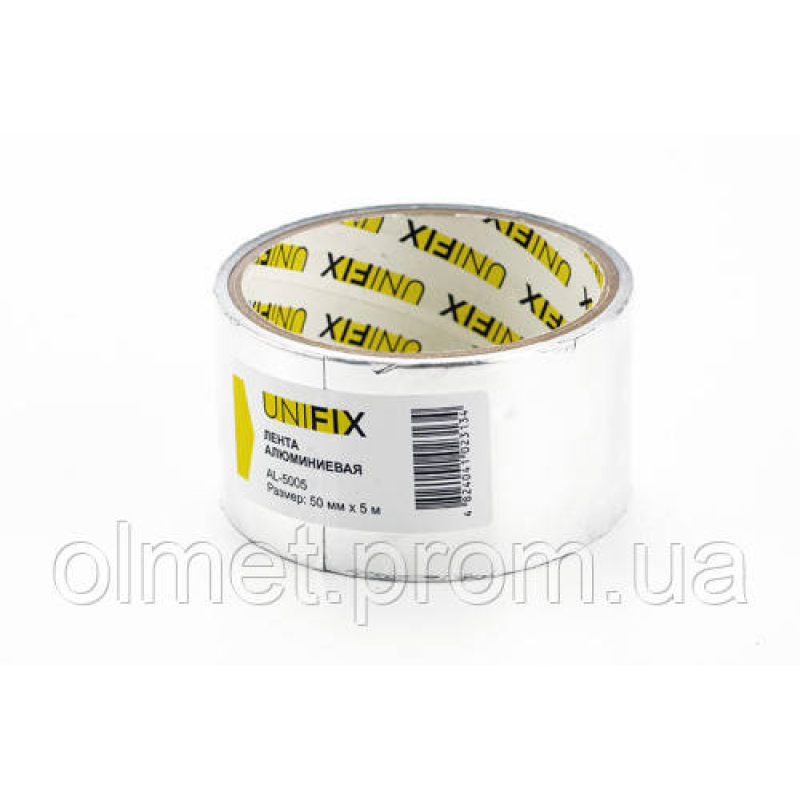 Стрічка клейка алюмінієва 50 мм*5м UNIFIX