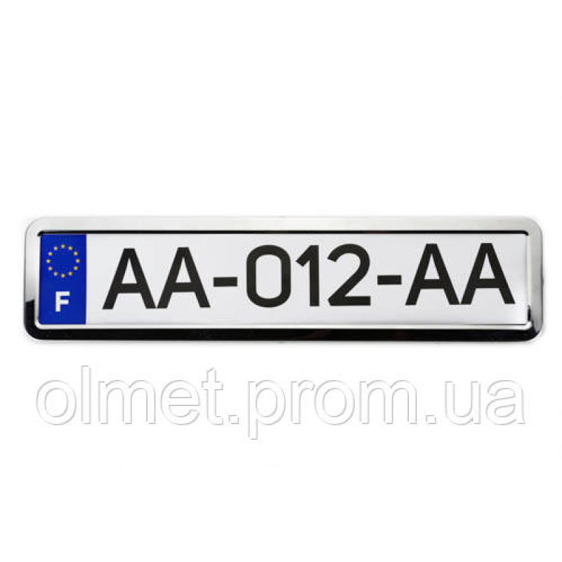 Рамка номерного знака металева (хром) 12 Atelie Рамка номерного знака металева (хром) 12 Atelie