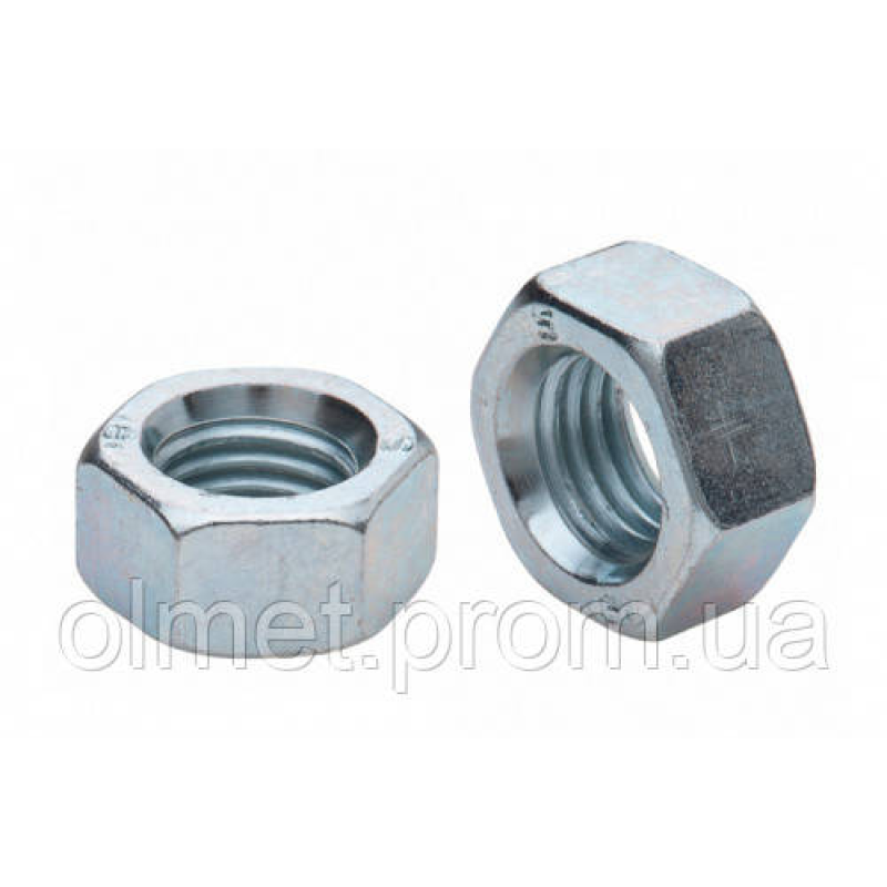 Гайка шестигранна М10 DIN 934 кл. пр. 6 цинк білий (пач 50 шт.) APRO