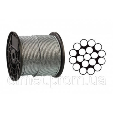 Трос оцинкований 1 мм DIN 3053 (1x19) бухта 200 м APRO