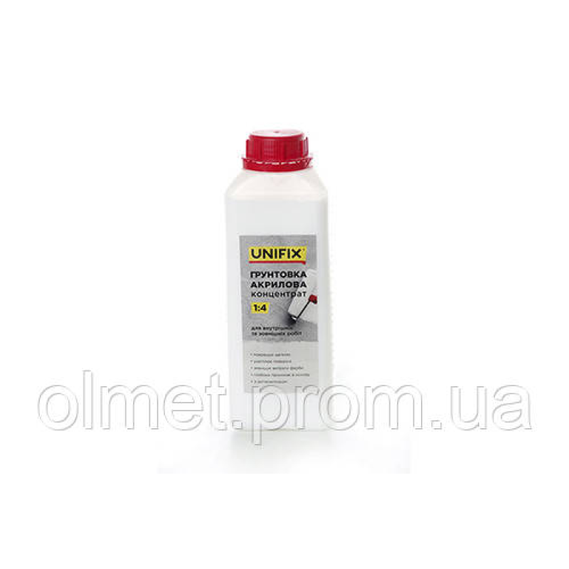 Ґрунтовка акрилова концентрат 1:4 глибокого проникнення 1 кг UNIFIX