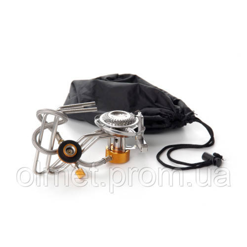Портативний газовий пальник для кемпінгу Павук зі шлангом і п“єзопідтгом 70*70*150 мм СІЛА Портативний газовий пальник для кемпінгу Павук зі шлангом і п“єзопідтгом 70*70*150 мм СІЛА