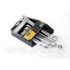 Набір ключів ріжково-накидних CrV 8-19 мм (8 шт.) СИЛА