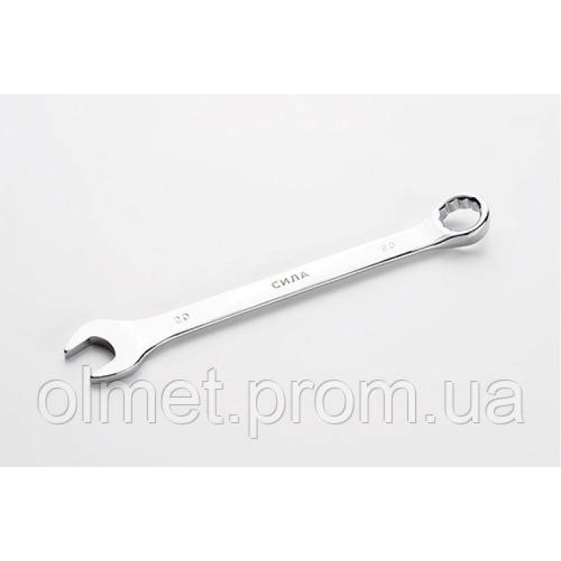Ключ ріжково-накидний полірований CrV 20 мм СИЛА Ключ ріжково-накидний полірований CrV 20 мм СИЛА