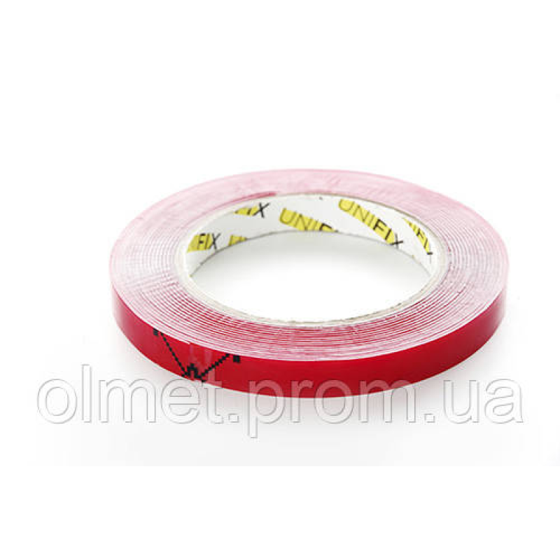 Стрічка клейка піно-акрилова 1 мм*12 мм*5м UNIFIX