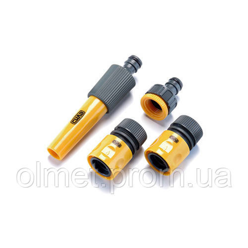 Набір: насадка-розпилювач, конектори 1/2: 1/2 аквастоп, 1/2, адаптер 1/2+3/4 СИЛА Набір: насадка-розпилювач, конектори 1/2: 1/2 аквастоп, 1/2, адаптер 1/2+3/4 СИЛА