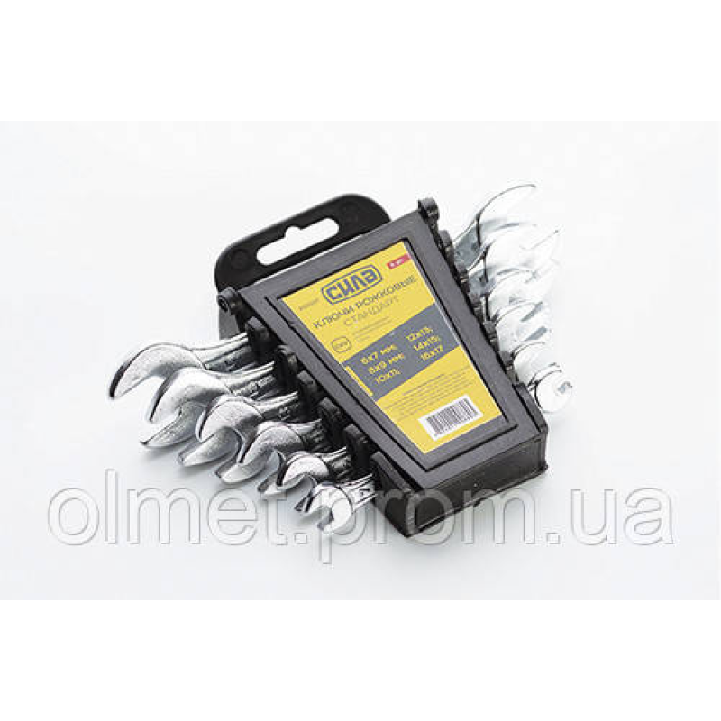 Набір ключів ріжкових Стандарт 6x7, 8x9, 10x11, 12x13, 14x15, 16x17 мм (6 шт.) СИЛА Набір ключів ріжкових Стандарт 6x7, 8x9, 10x11, 12x13, 14x15, 16x17 мм (6 шт.) СИЛА