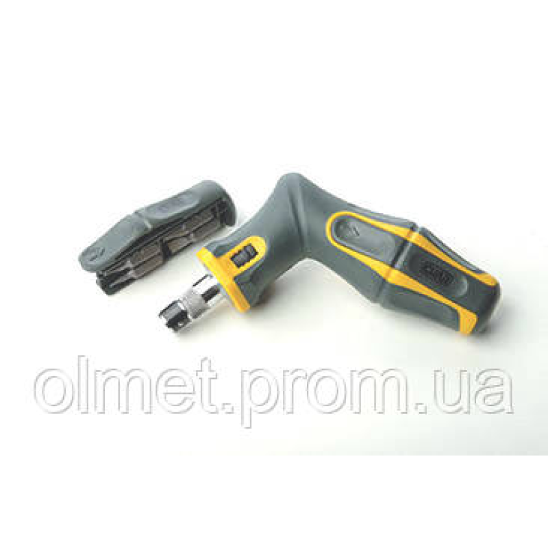 Викрутка реверсійна CrV з комплектом насадок (16 біт) (зігнута) СІЛА