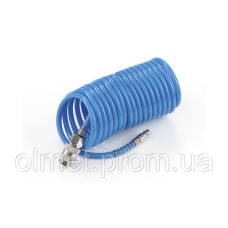 Шланг спіральний поліуретановий зі швидкорознімними сполуками 5,5*8 мм, 20 м APRO