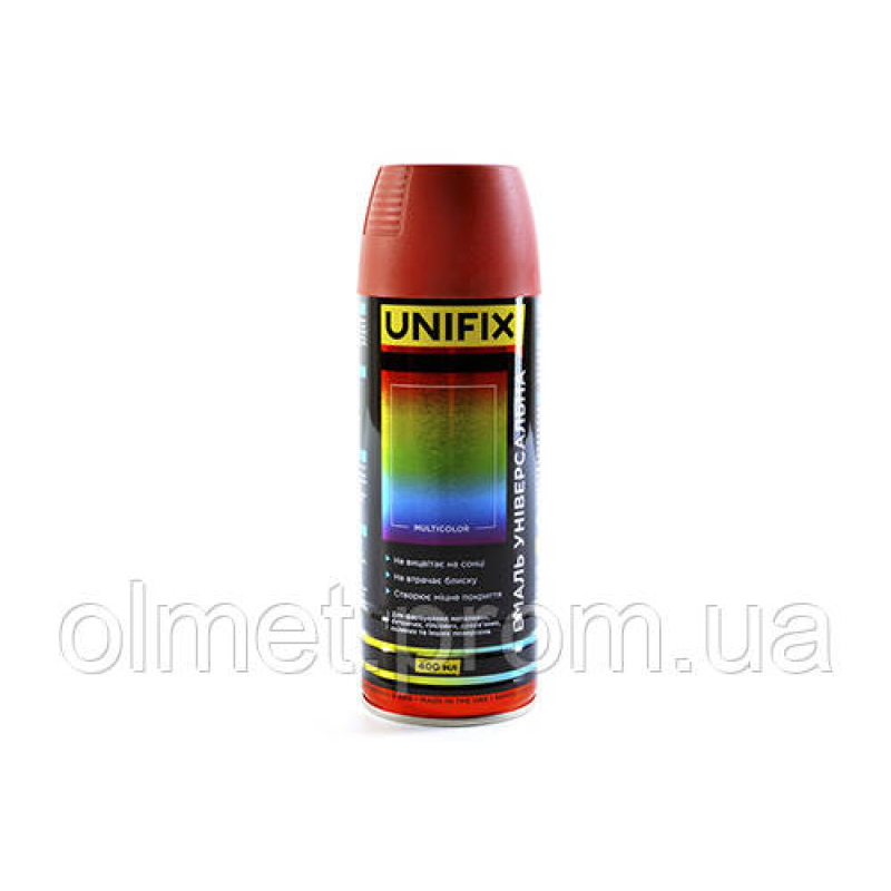 Емаль універсальна акрилова RAL3011 глянець вишневий 400 мл UNIFIX