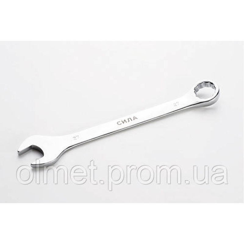Ключ ріжково-накидний полірований CrV 27 мм СИЛА