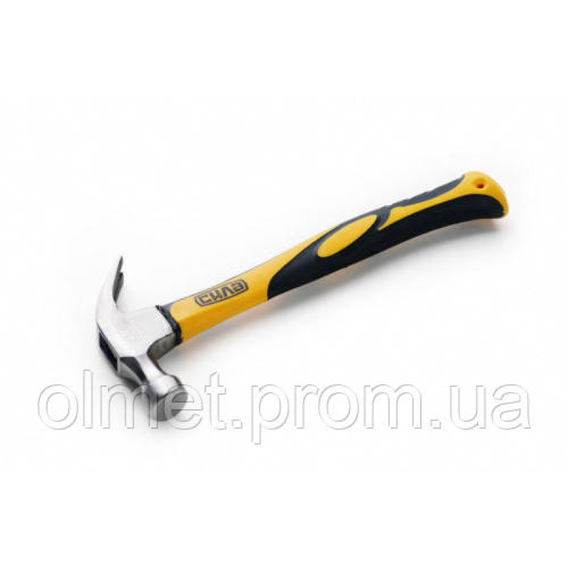 Молоток-цвяшник із фібергласовою ручкою (450 г) СИЛА