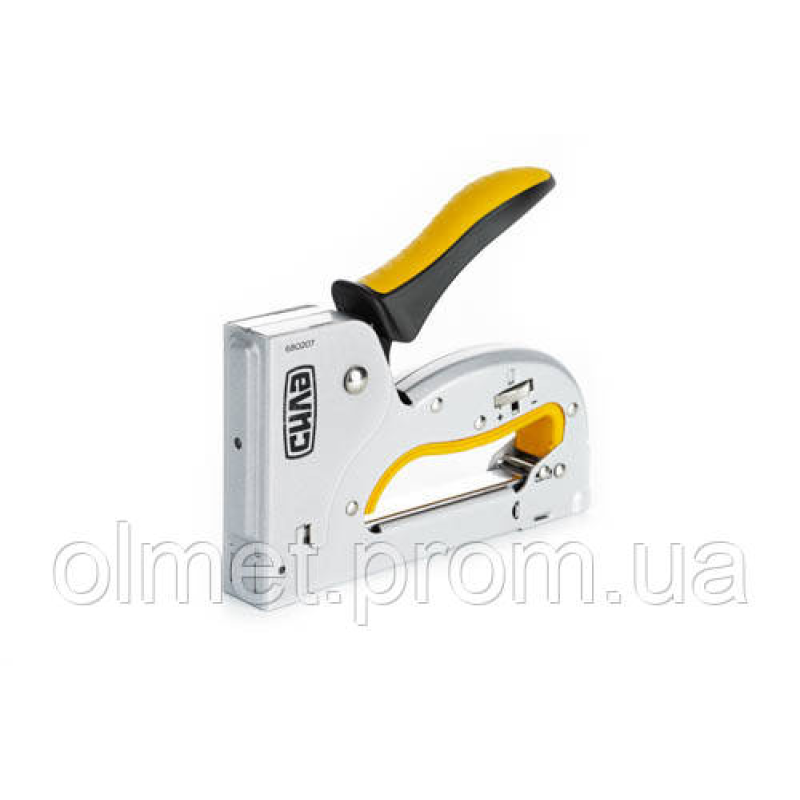 Степлер ресорний із регулюванням сили удару (для скоби 4-14 мм) (сталевий корпус) СІЛА Степлер ресорний із регулюванням сили удару (для скоби 4-14 мм) (сталевий корпус) СІЛА