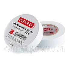 Ізоляційна стрічка біла 0.14х17мм 10 м (пачка, красно 10 шт.) APRO
