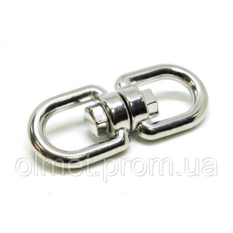 Вертлюг нікельований 4.5 мм петля-петля (пачка, кратно 20 шт.) APRO