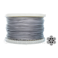 Трос 1.5 мм DIN 3055 (6х7+1х7) неіржавкий А2 200м APRO