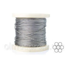 Трос 1 мм DIN 3052 (1х7) неіржавкий А2 200м APRO