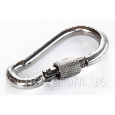 Карабін із замком М8х80 неіржавкий А2 пачка, красно 5 шт.) APRO