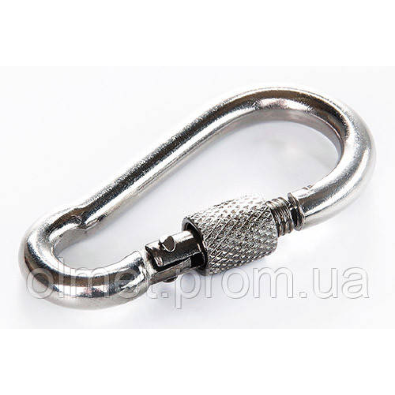 Карабін із замком М8х80 неіржавкий А2 пачка, красно 5 шт.) APRO Карабін із замком М8х80 неіржавкий А2 пачка, красно 5 шт.) APRO