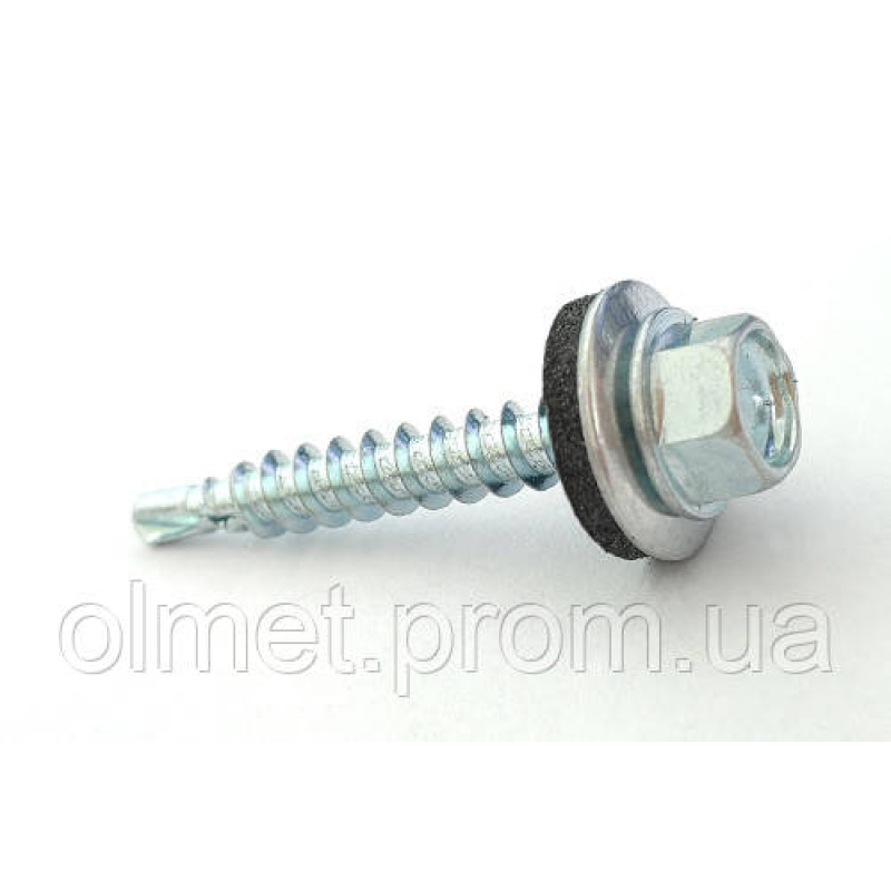 Саморіз покрівельний 4,8*25 DIN 7504K цинк білий для дерева (пач 50 шт.) APRO