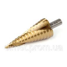 Свердло ступеневе спіральне Ø4-32мм (сталь 6542) APRO