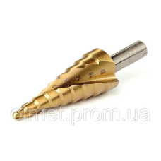 Свердло ступеневе спіральне Ø4-20 мм (сталь 6542) APRO