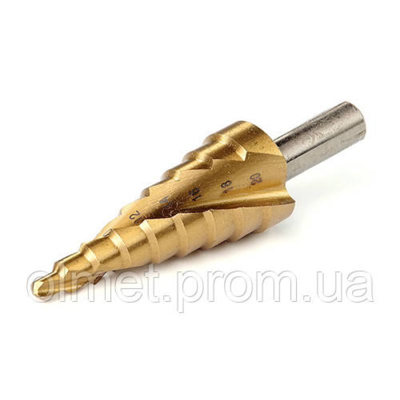 Свердло ступеневе спіральне Ø4-20 мм (сталь 6542) APRO