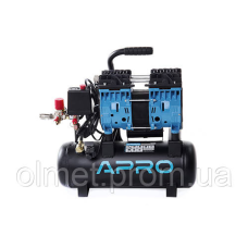 Компресор двоциліндровий безоливний OFE-9 0,6 кВт 152 л/хв 8бар 9 л (черв + штуцер) APRO