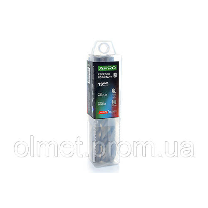 Свердло для металу HSS/M2 (6542) Ø 13,0 мм (тубус, разово 5 шт.) PRO APRO