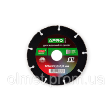 Диск відрізний для дерева з вольфрамовою крихтою 125х1.3х22.2 мм APRO