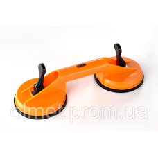 Тримач-присосок для скла та плитки подвійна 2х120мм СИЛА