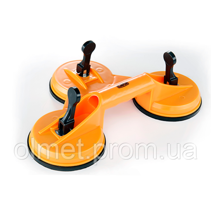 Тримач-присосок для скла та плитки потрійна 3х120 мм СИЛА Тримач-присосок для скла та плитки потрійна 3х120 мм СИЛА