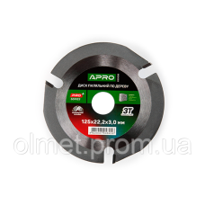 Диск пиляльний для дерева з твердосплавними напайками 125х22.2 мм 3Т APRO