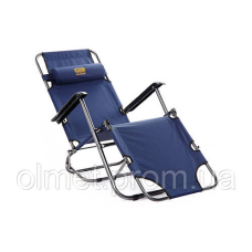 Шезлонг розкладний (профіль 25 мм) 179х60х88 см СІЛА