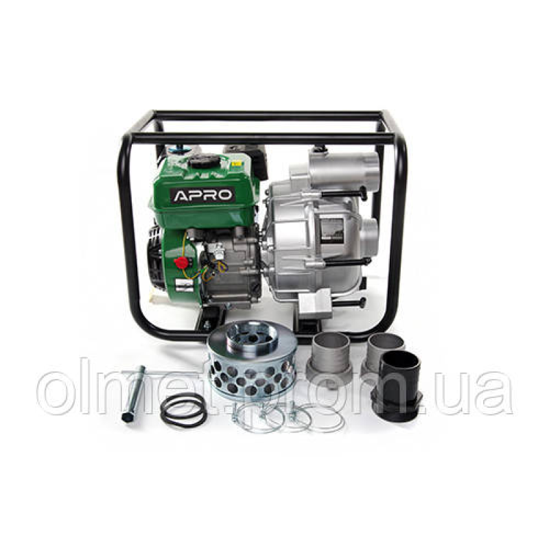Мотопомпа WPD-45 6.5к.с. 45 м³/год 26м (для брудної води) бензинова 4-х тактн. APRO