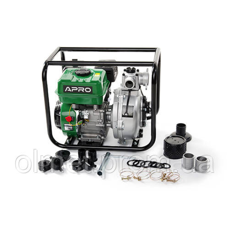 Мотопомпа WPH-30 6.5к.с. 30 м³/год 65м (високий тиск) бензинова 4-х тактн. APRO Мотопомпа WPH-30 6.5к.с. 30 м³/год 65м (високий тиск) бензинова 4-х тактн. APRO