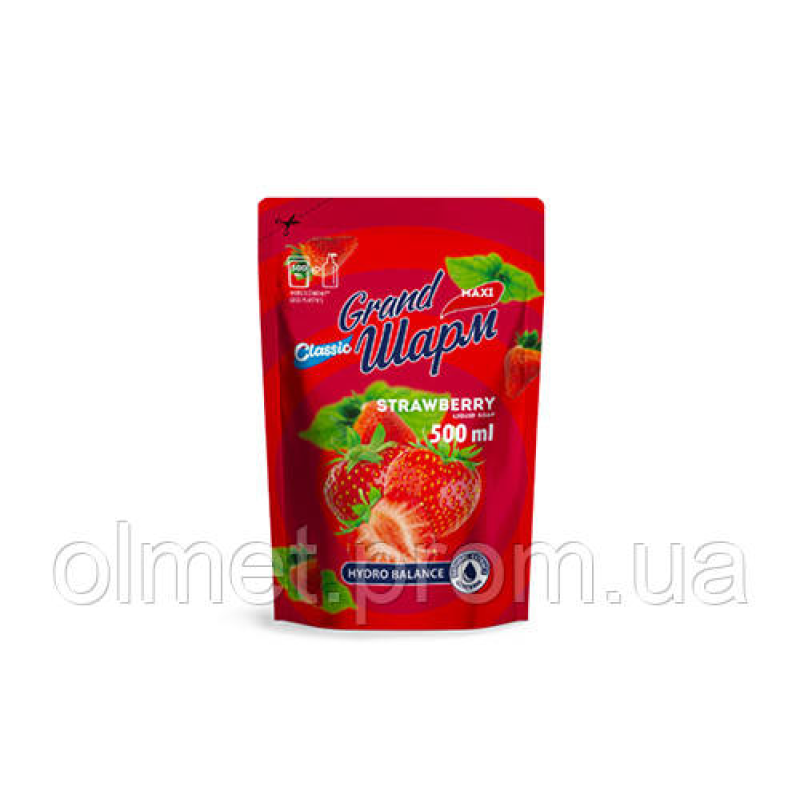 Мило туалетне рідке Grand Шарм Полуниця 500 мл (адапак)