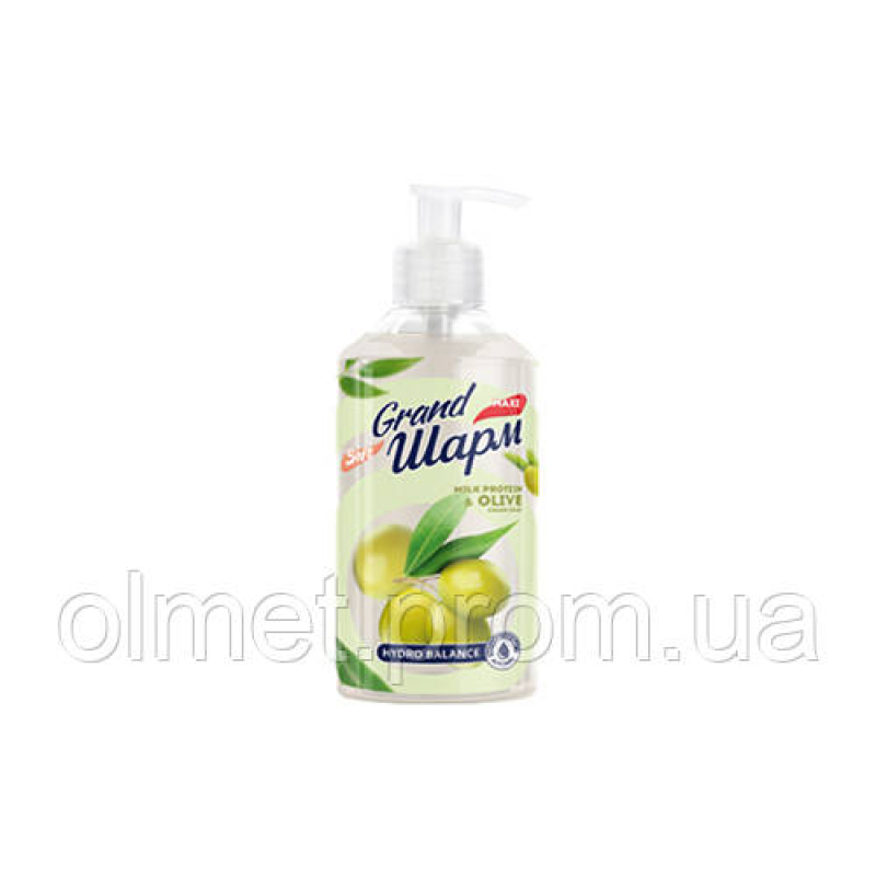 Мило туалетне рідке Grand Шарм Молочний протеїн і Оливка 500 мл (пляшка) Мило туалетне рідке Grand Шарм Молочний протеїн і Оливка 500 мл (пляшка)