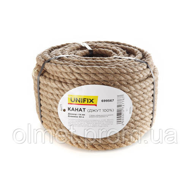 Канат (джут 100%) 16 мм 50 м UNIFIX