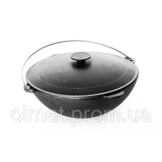 Казан чавунний татарський із кришкою і дужкою 360 мм 8 л СІЛА