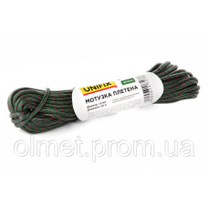 Мотузка плетена 5 мм, 20 м зелена UNIFIX